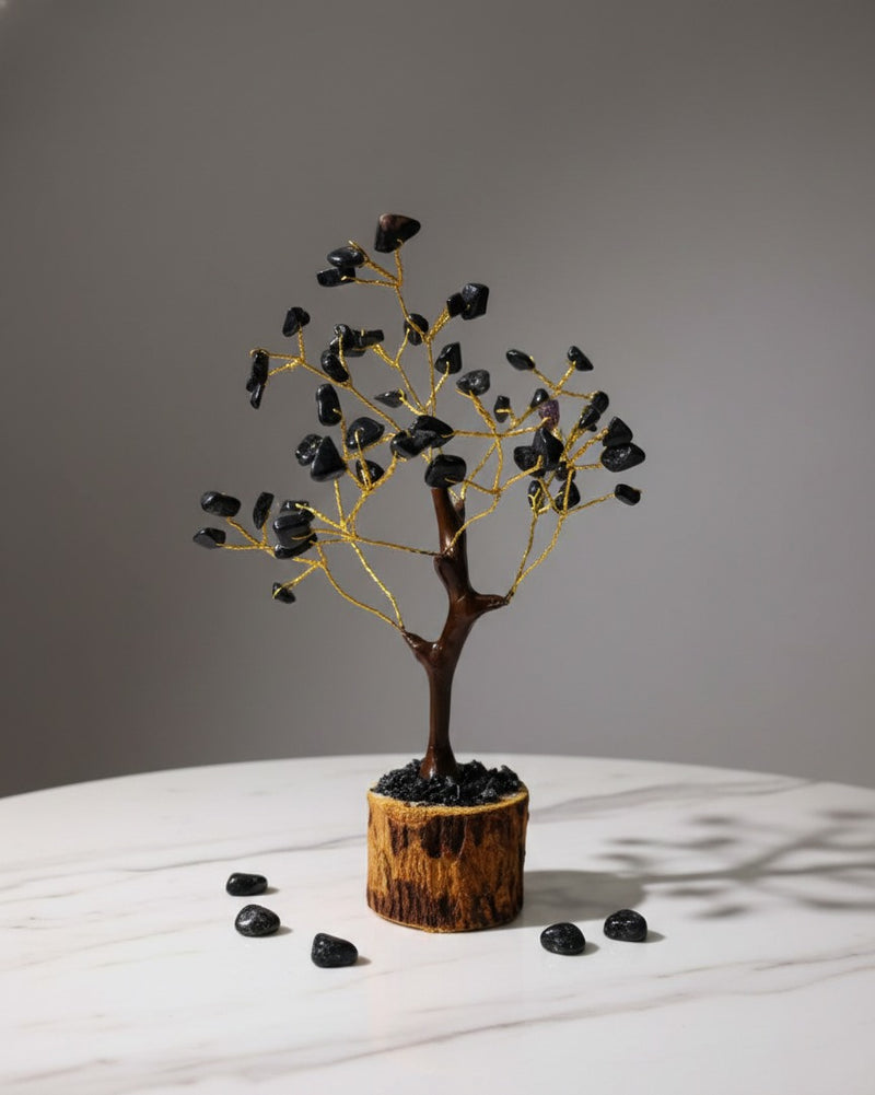 BLACK TOURMALINE CRYSTAL TREE