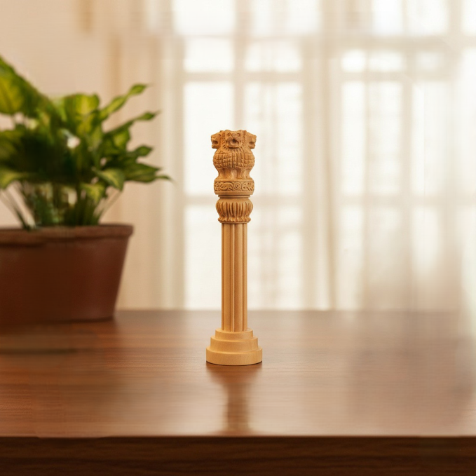Wood Ashoka Pillar