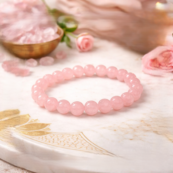 Pink Crystal Bracelet (Rose Quartz)