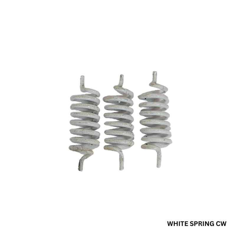 White Clockwise Spring